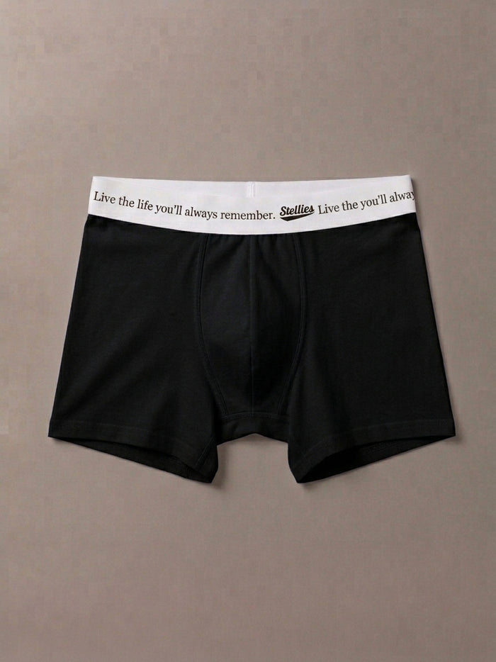 Men's Premium Cotton Boxer Briefs in Monochrome