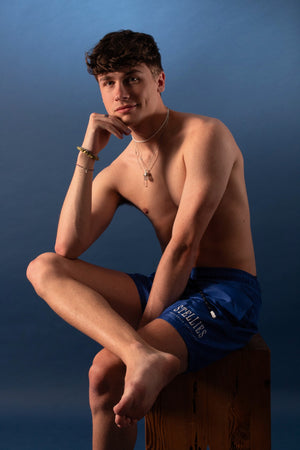 Swim Shorts in Solid Cobalt