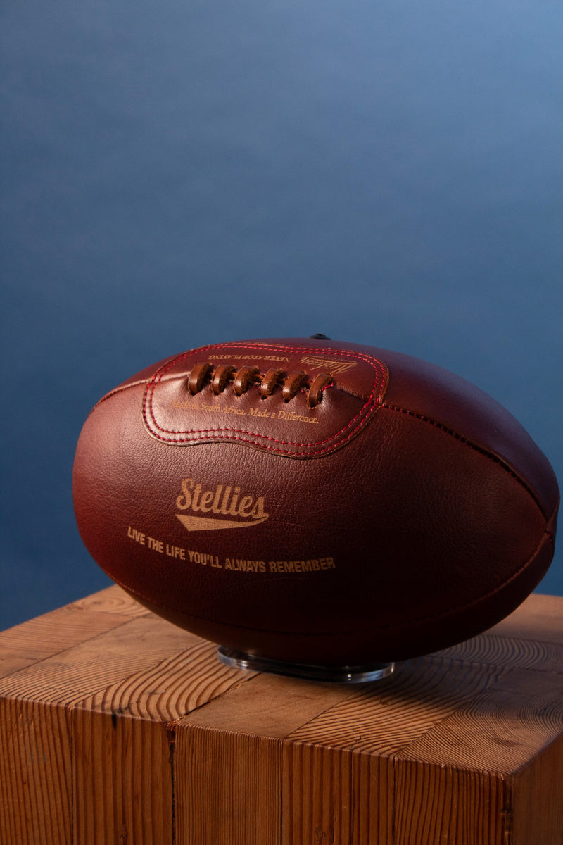 Stellies X Heirloom Limited Edition Genuine Full-Grain Bovine Leather Classic Rugby Ball