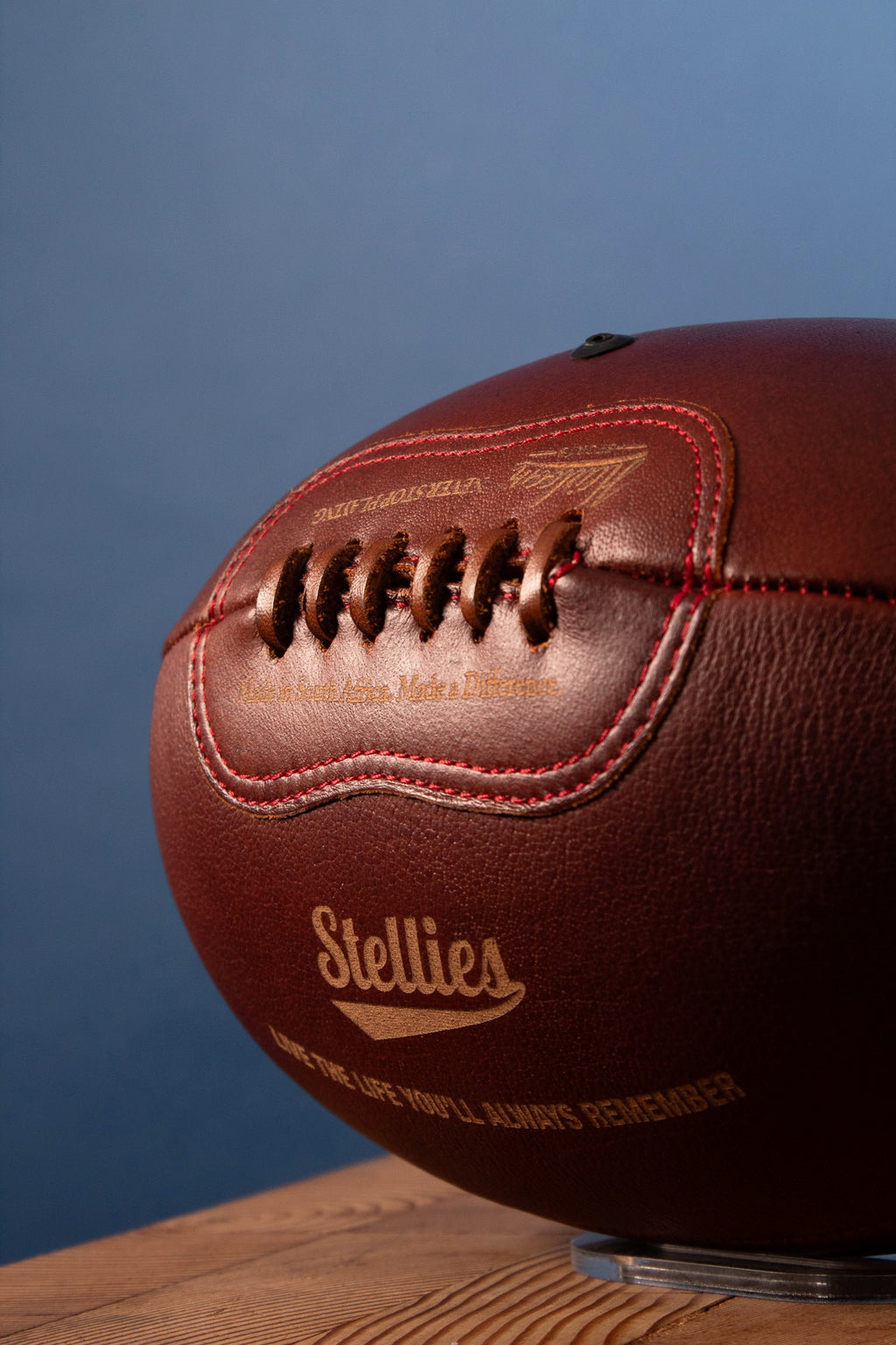 Stellies X Heirloom Limited Edition Genuine Full-Grain Bovine Leather Classic Rugby Ball
