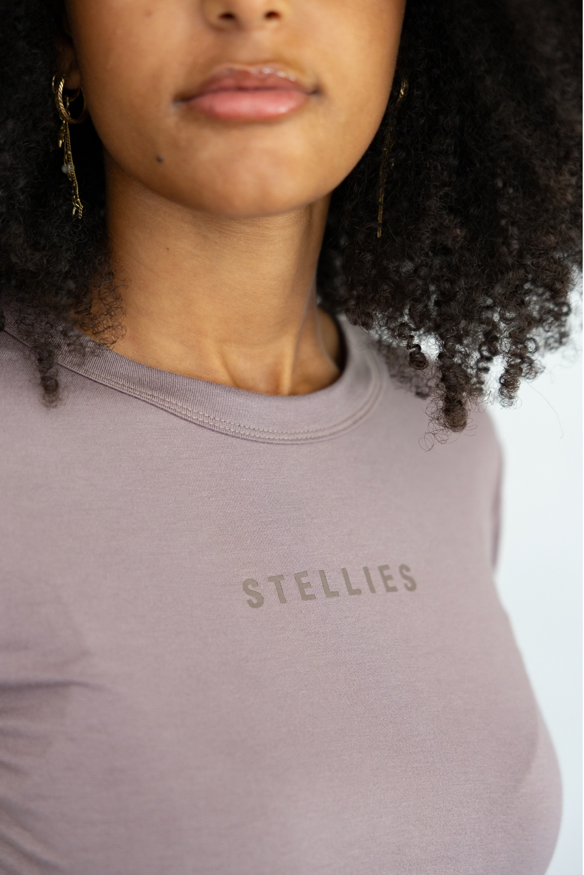 Ladies Baby Tee in Mocca