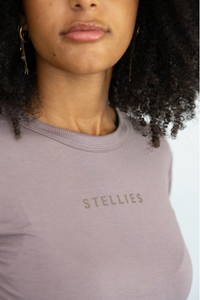 Ladies Baby Tee in Mocca