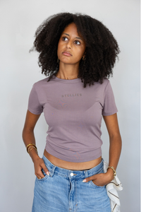 Ladies Baby Tee in Mocca