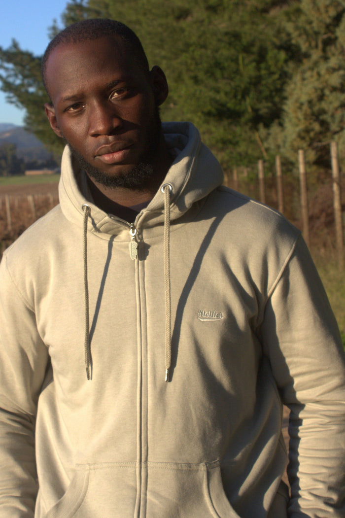 The Luxe Zip-Up Fleece Hoodie in Fern Green