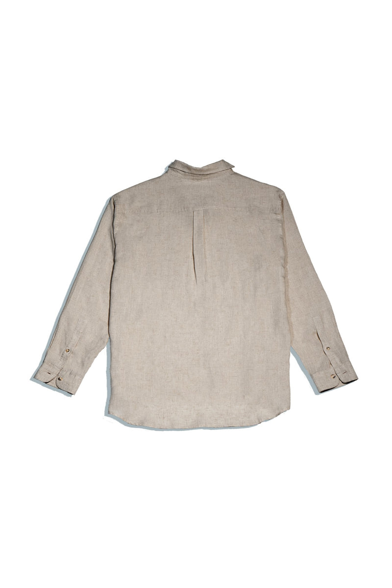 Luxe Linen Shirt in Café