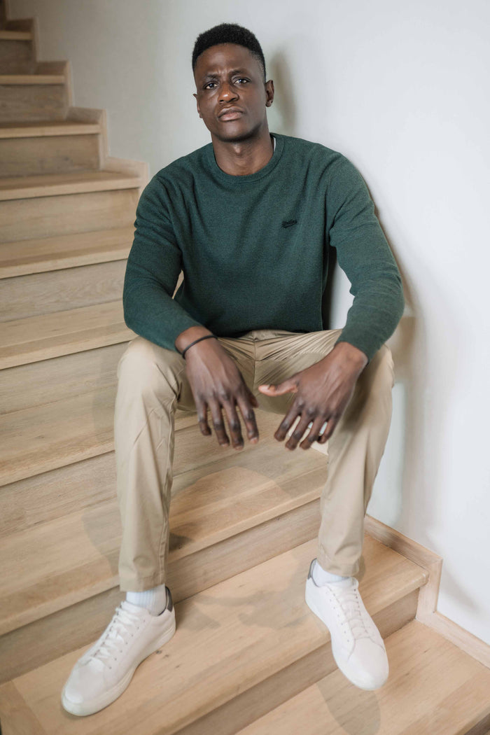 Waffle-Knit Pullover - Mountain Moss