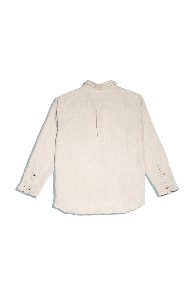 Luxe Linen Shirt in Natural Echru