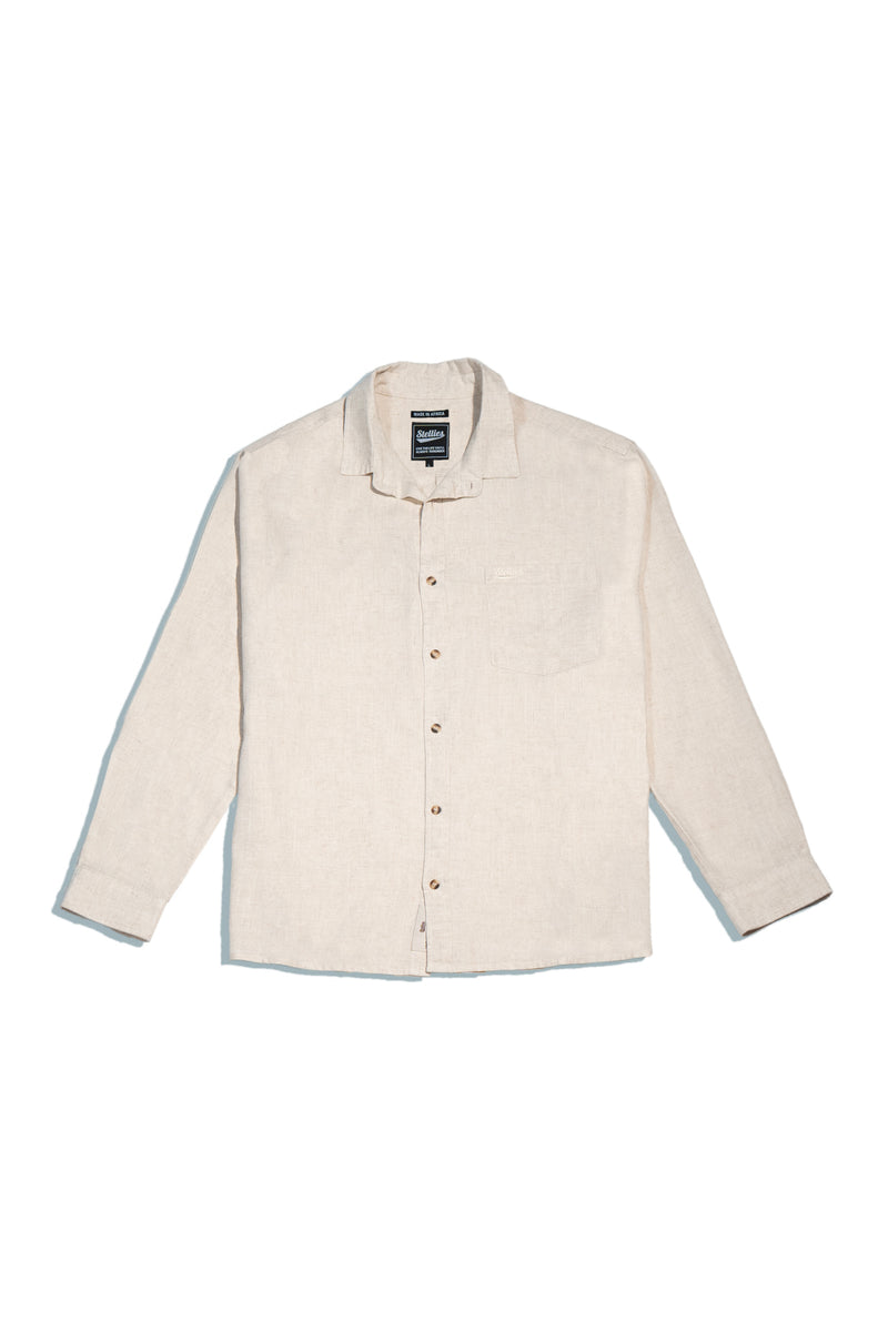 Luxe Linen Shirt in Natural Echru