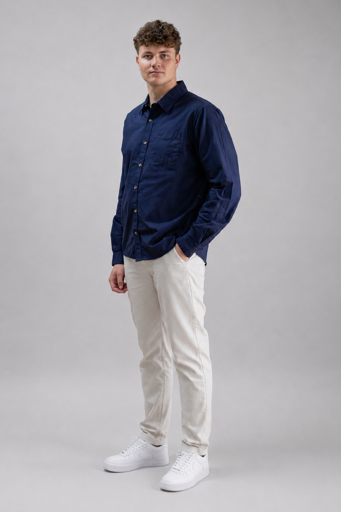 Collegiate Oxford Shirt in Indigo