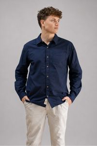 Collegiate Oxford Shirt in Indigo