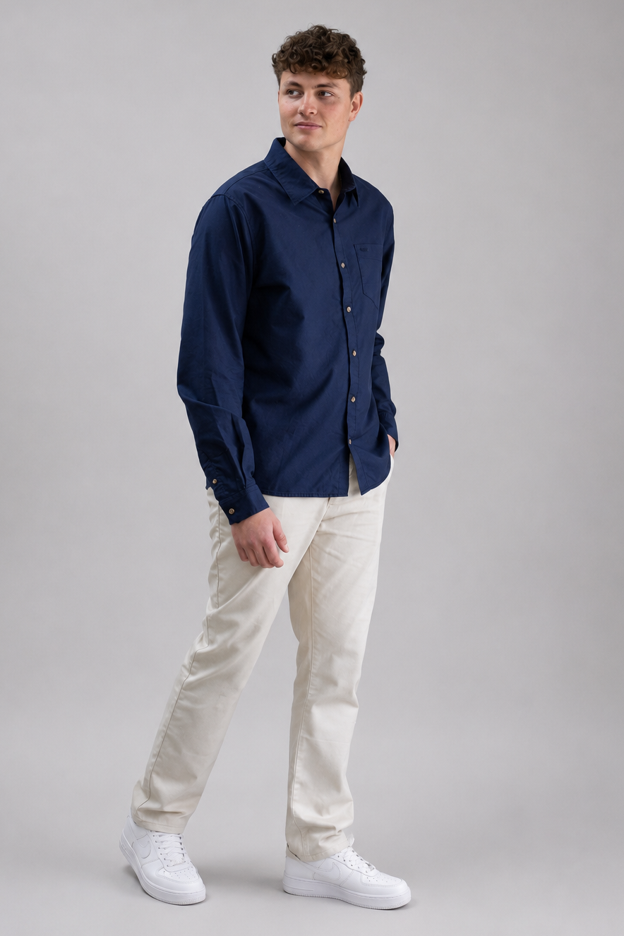 Collegiate Oxford Shirt in Indigo