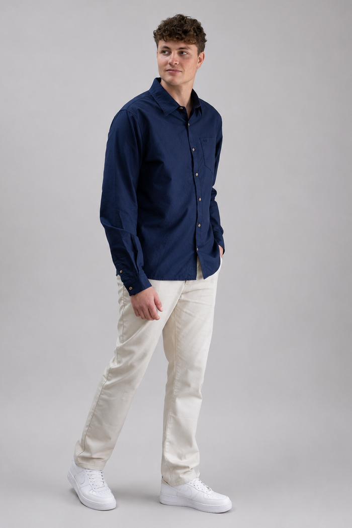 Collegiate Oxford Shirt in Indigo