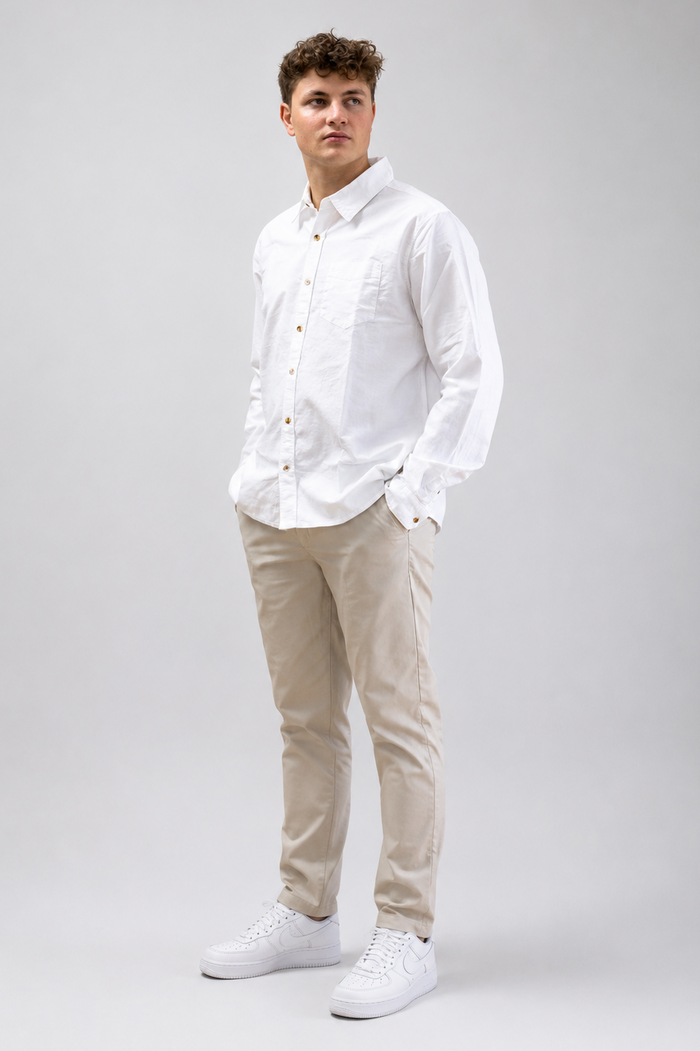 Collegiate Oxford Shirt in White