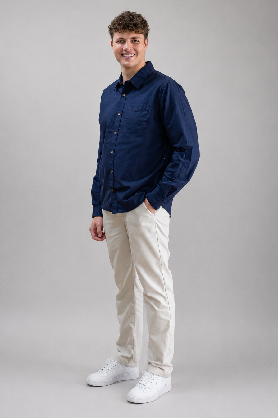 Collegiate Oxford Shirt in Indigo