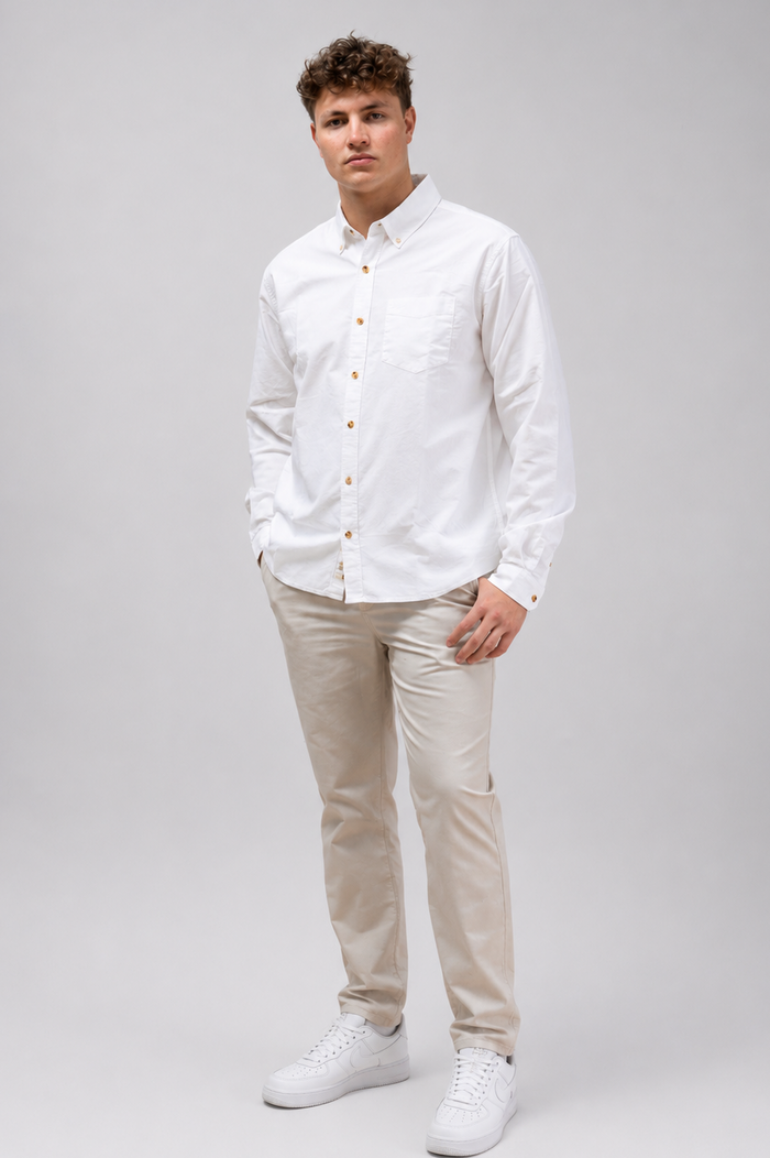 Collegiate Oxford Shirt in White