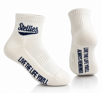Stellies Quarter Length Socks in Cream & Navy