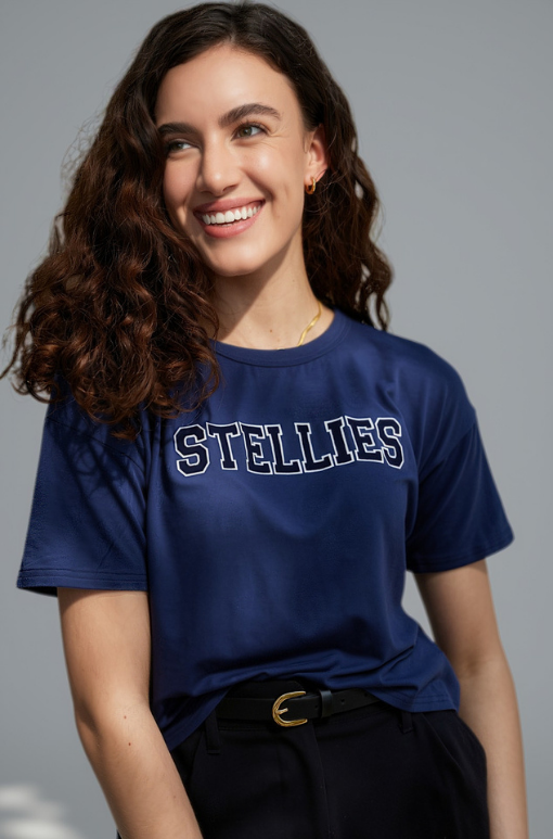 Dropped Shoulder T-Shirt - Navy