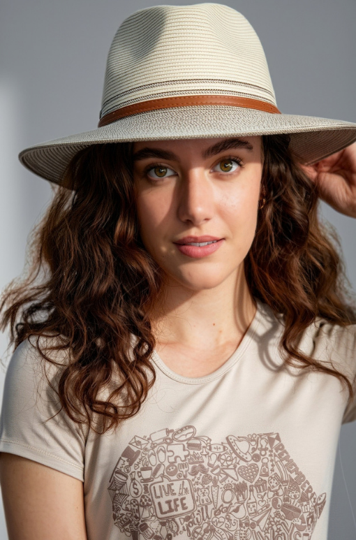 Africa Doodle Essential Tee in Echru
