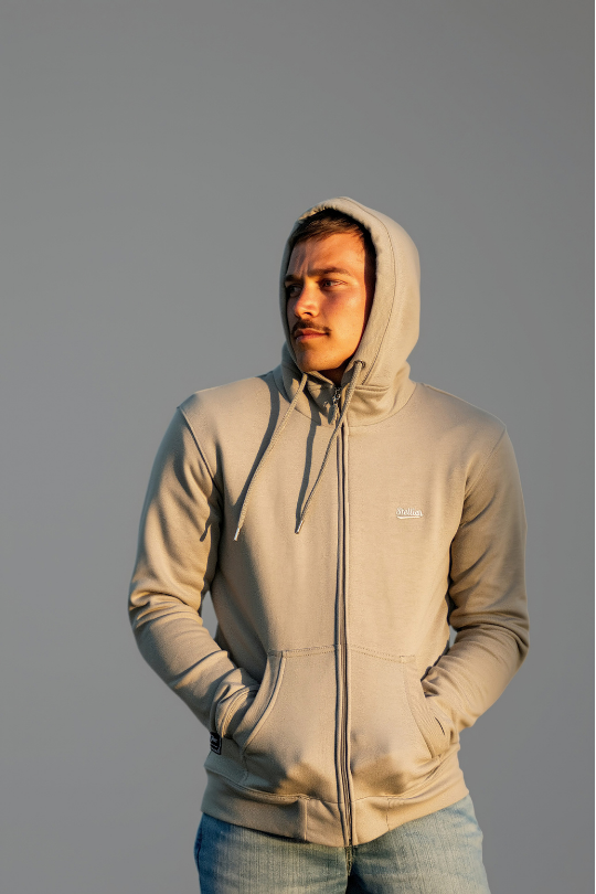 The Luxe Zip-Up Fleece Hoodie in Fern Green