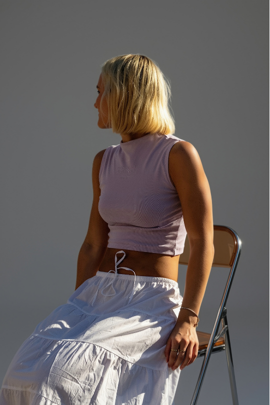 Prestige Boatneck Tank Top in Lilac