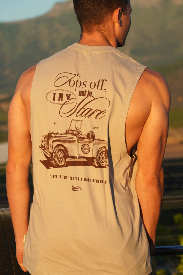 Men's Muscle Tank in Taupe