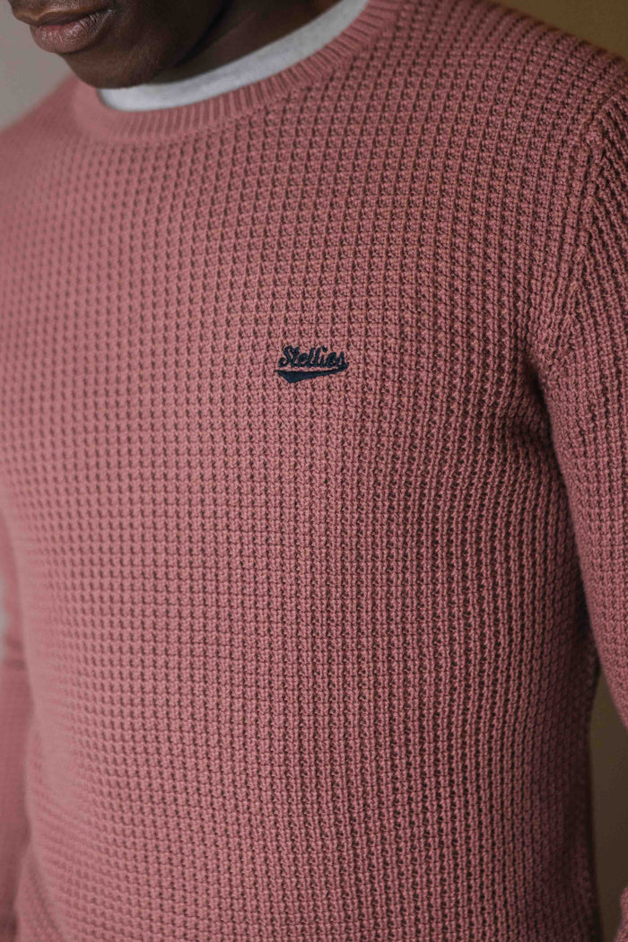 Heavy Waffle-Knit Sweater - Prune