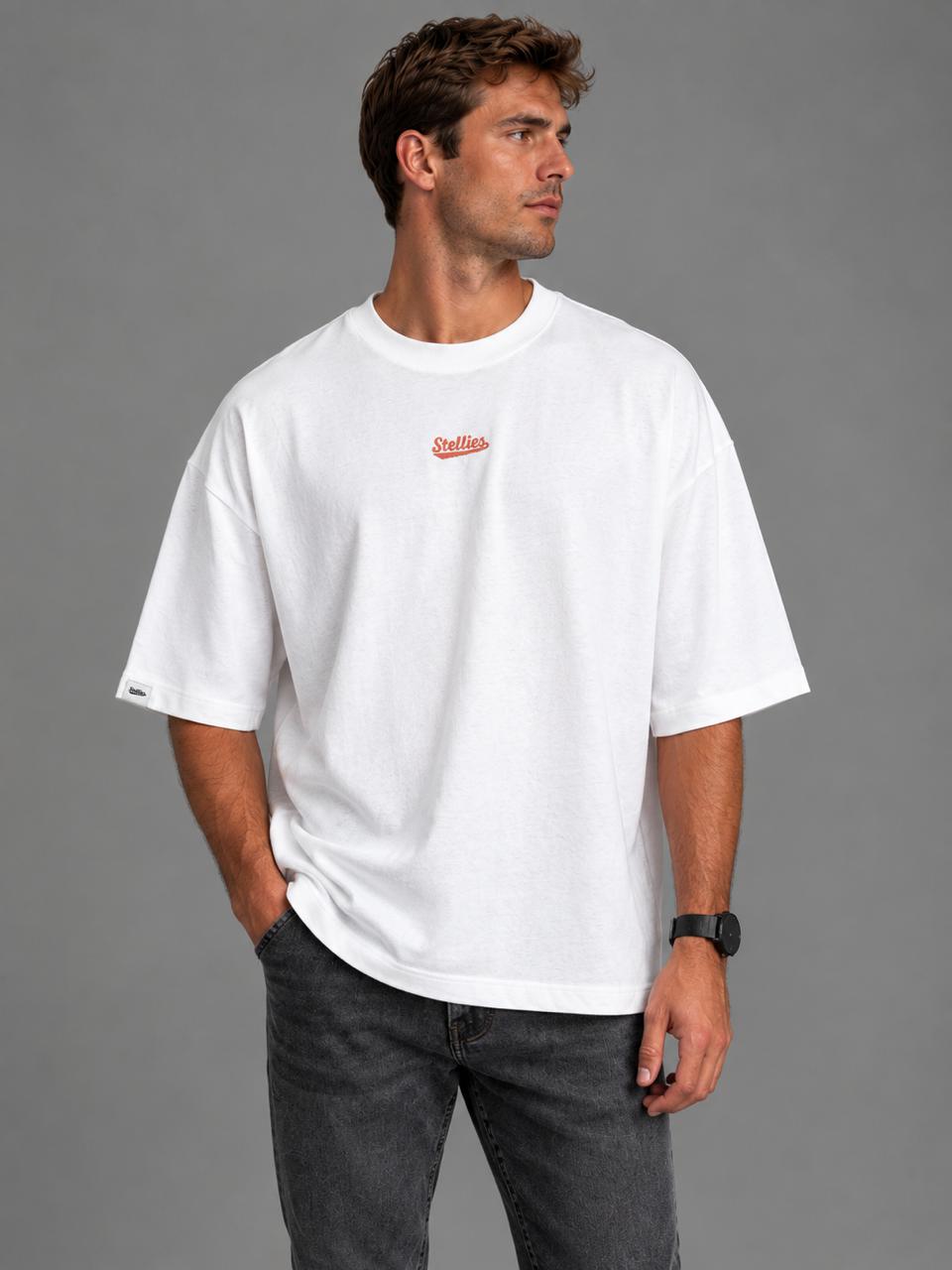 Architecture Print Box Fit Tee in White