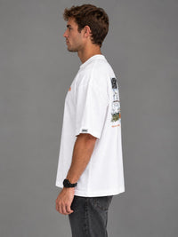 Architecture Print Box Fit Tee in White