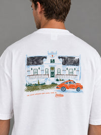 Architecture Print Box Fit Tee in White