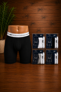 Men's Premium Cotton Boxer Briefs in Monochrome