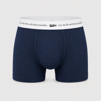 Men's Premium Cotton Boxer Briefs in Deep Navy