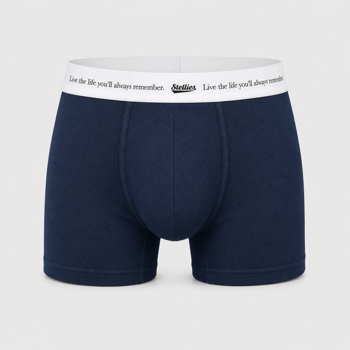 Men's Premium Cotton Boxer Briefs in Deep Navy
