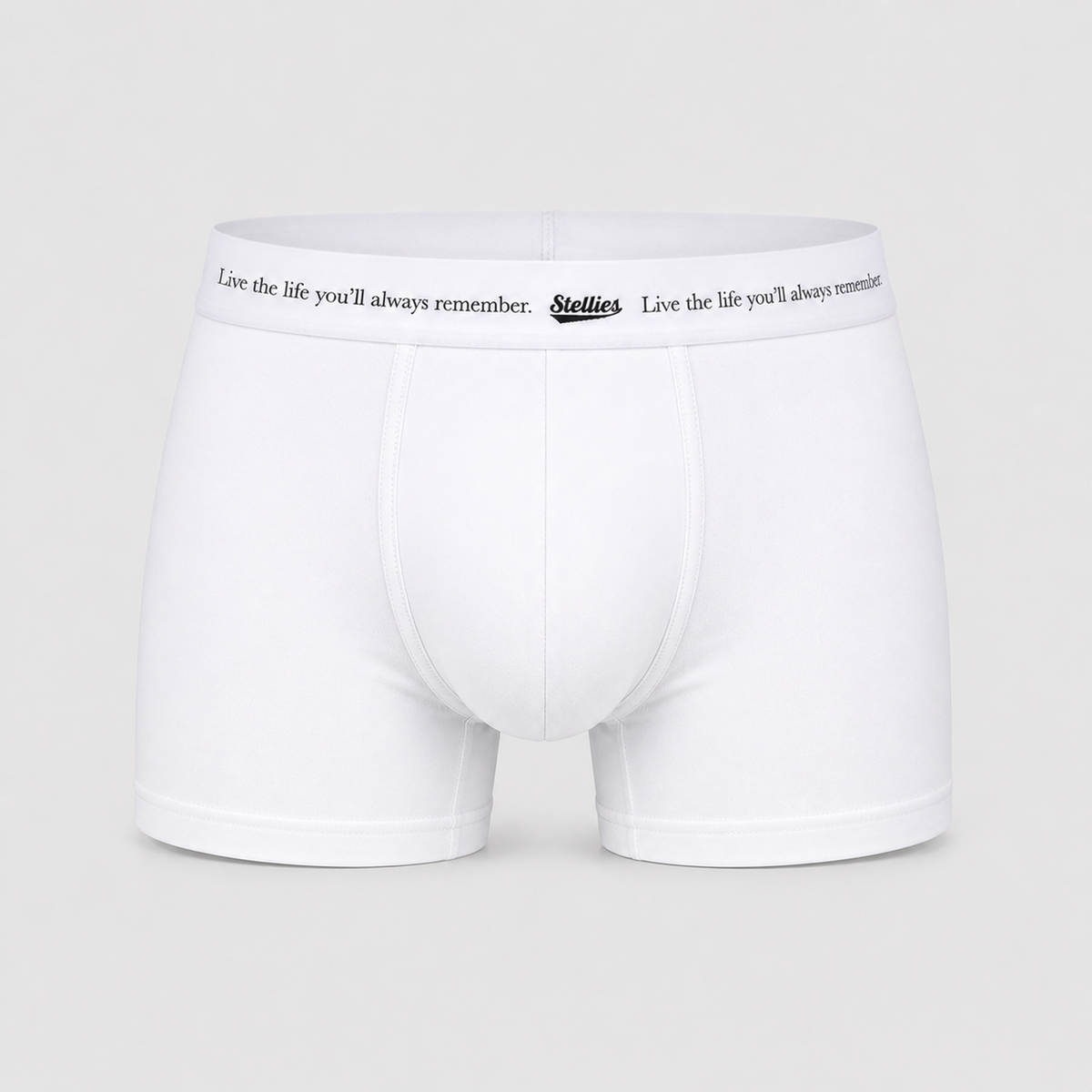 Men's Premium Cotton Boxer Briefs in Crisp White