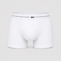 Men's Premium Cotton Boxer Briefs in Crisp White