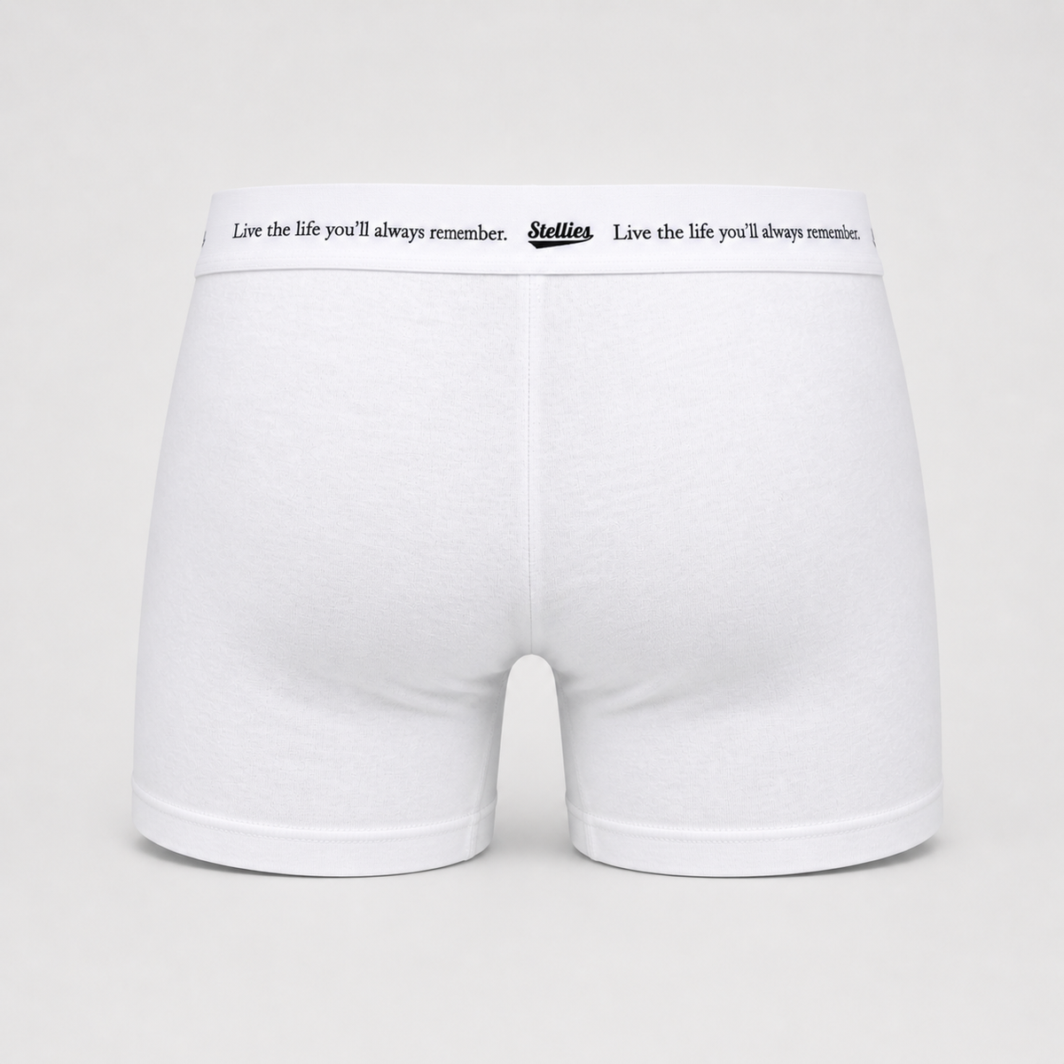 Men's Premium Cotton Boxer Briefs in Crisp White