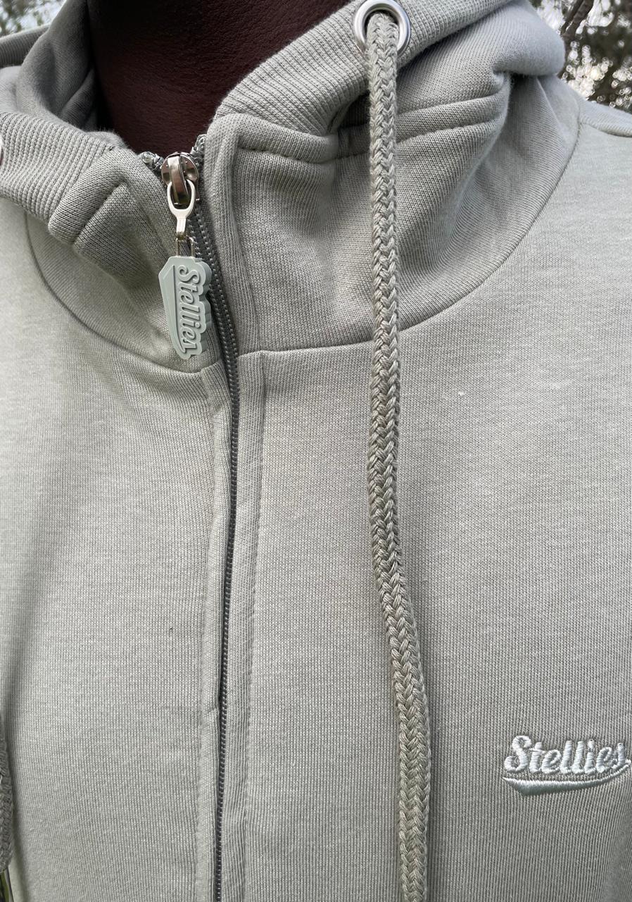 The Luxe Zip-Up Fleece Hoodie in Fern Green