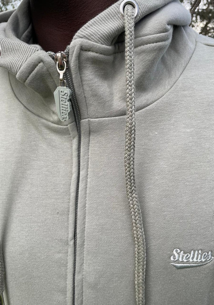 The Luxe Zip-Up Fleece Hoodie in Fern Green