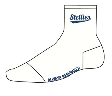 Stellies Quarter Length Socks in Cream & Navy
