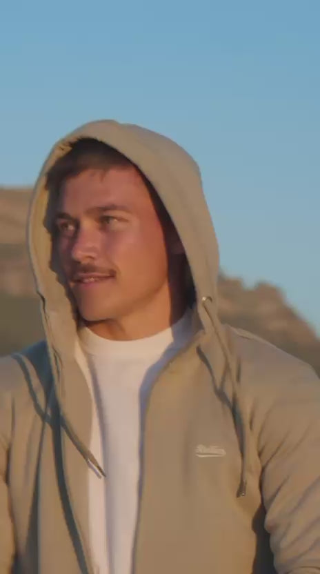 The Luxe Zip-Up Fleece Hoodie in Fern Green