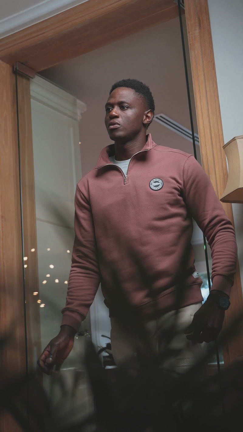 Classic Quarter-Zip Fleece Pullover - Prune