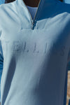 Rib-Neck Quarter-Zip Periwinkle