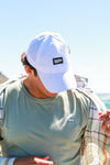 The Dad Cap in White Squared