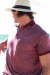 The Golfer Polo in Maroon