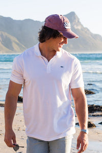 Stone-Washed Dad Cap in Maroon