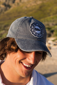 Stone-Washed Dad Cap in Denim Blue