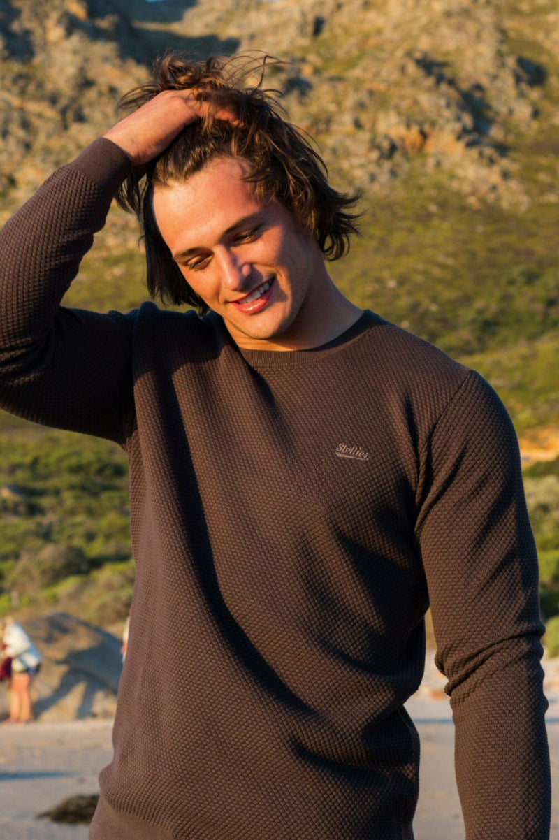 Basket Knitted Jumper - Charcoal