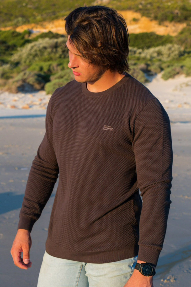 Basket Knitted Jumper - Charcoal