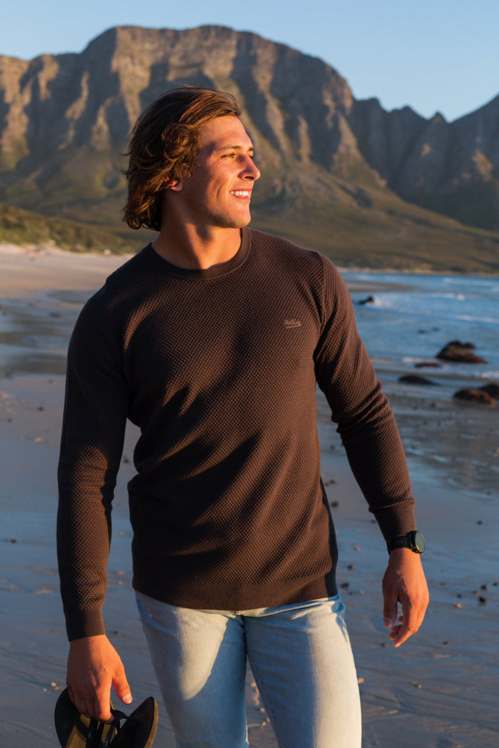 Basket Knitted Jumper - Charcoal