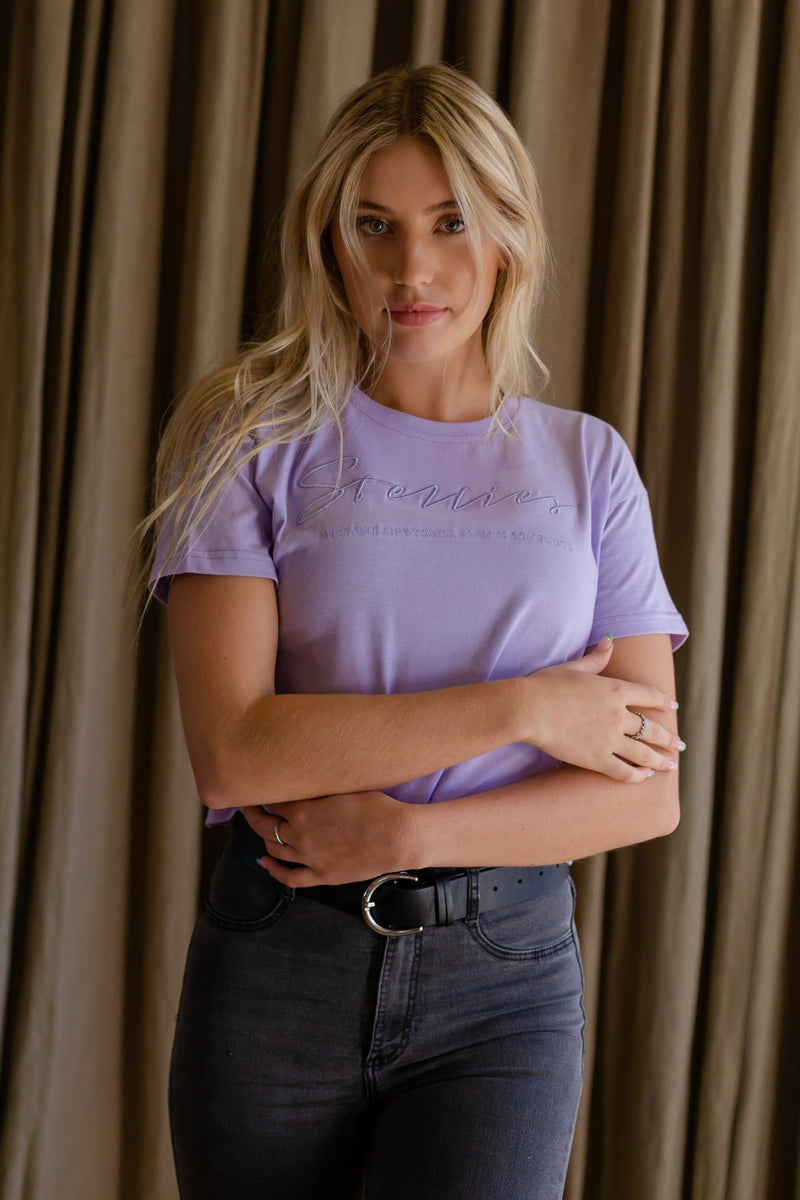 Dropped Shoulder T-shirt - Lilac