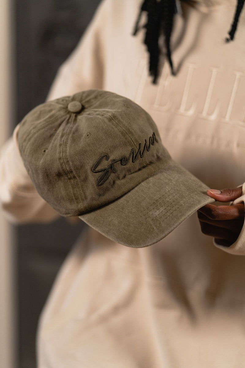 Acid-Washed Dad Cap - Olive